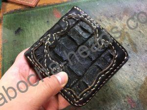 旧クロコダイルの財布リメイク1