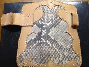 ヌメとダイヤモンドパイソンのロングウォレット1